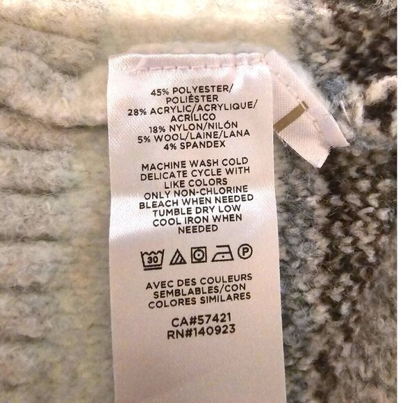 Loft Patchwork Fair Isle Sweater Sz L - Picture 8 of 9